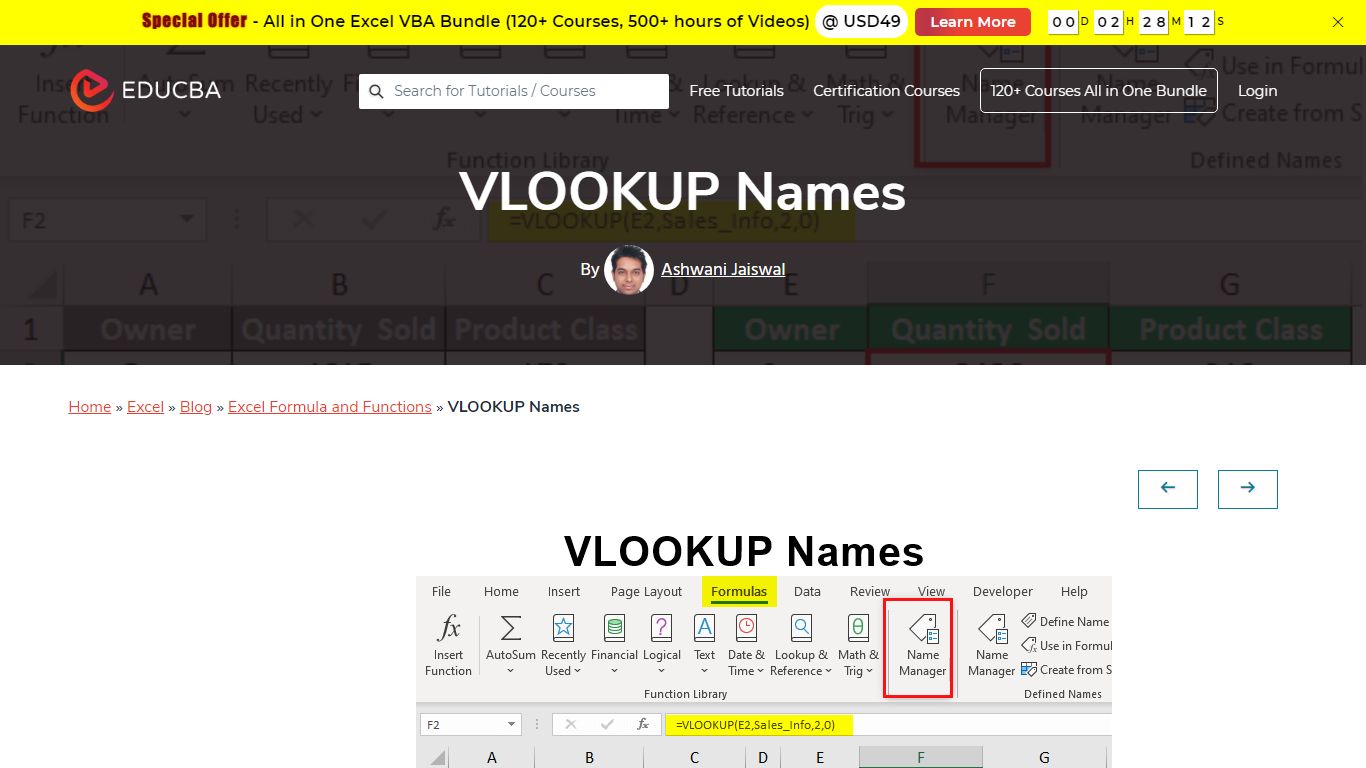 VLOOKUP Names | How to Use VLOOKUP Names with Examples? - EDUCBA